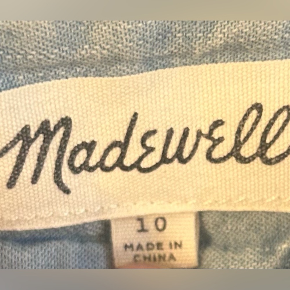Madewell Chambray Patio Skirt Sz 10 - Picture 2 of 4